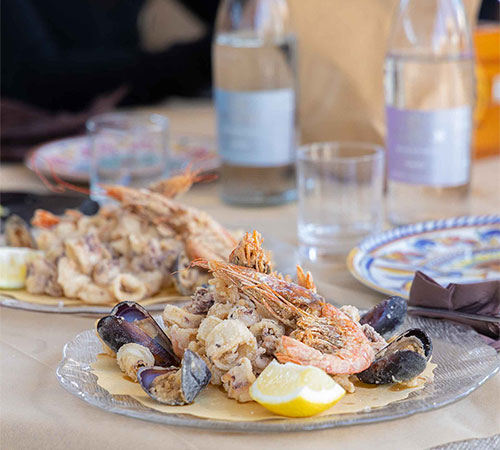 Piatti di mare al Ristorante del Pappasole Camping Village