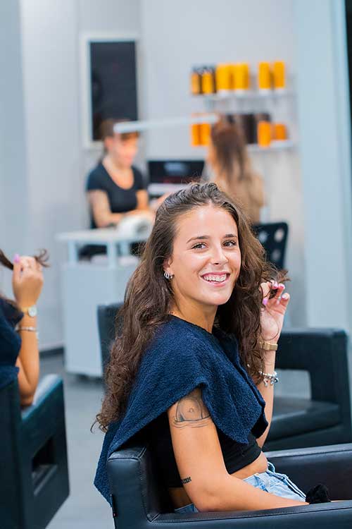 Hairdressers at the Beauty Saloon at Pappasole Camping Village